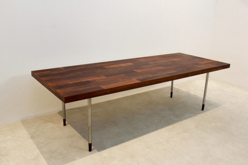 Teak en RVS Salontafel voor Fristho door Rudolf Bernd Glatzel