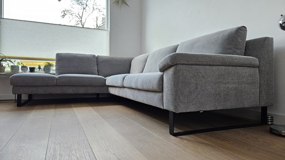 Image 1 of Beautiful light gray corner sofa from Montel (1.5 years old)