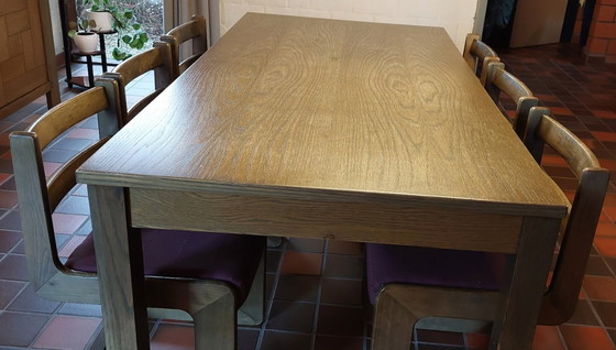 Image 1 of Complete Dining Room Set with Buffet Cabinet, Bar Cabinet, Extendable Table, and Set of Chairs Casala Cantilever