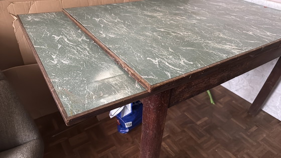 Image 1 of Vintage/mid-century dining table marble look