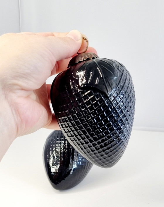 Set vintage di 2 ornamenti natalizi in vetro nero – Oggetti decorativi, Glass (photo 7 of 12)