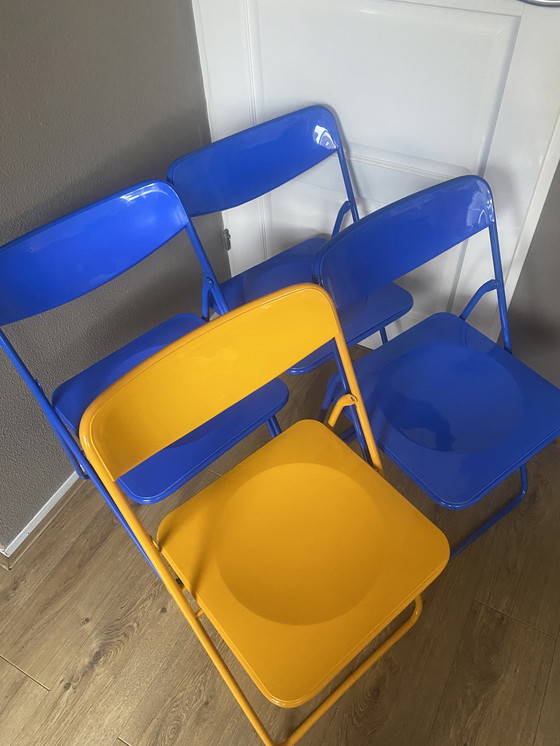 Image 1 of 4 vintage IKEA klapstoelen Niels Gammelgaard
