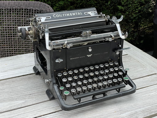 Fully working Wanderer Continental Typewriter 1922 Berlin - Cleaned and oiled