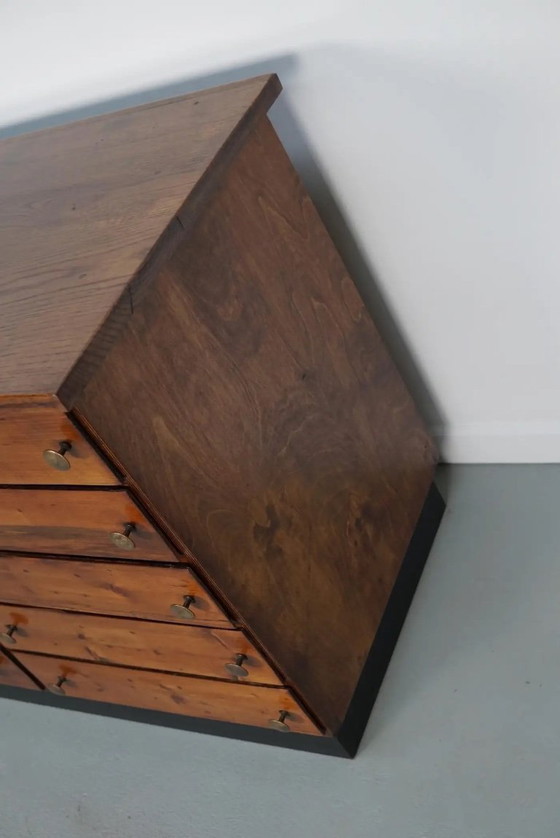 Image 1 of Alter deutscher Apothekerschrank aus Kiefer und Eiche, 1950er Jahre