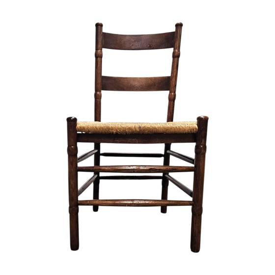 2 x Art Deco Rush Chair / Amsterdam School / Jac Levee / Mid-Century – Dining chairs (photo 15 of 21)