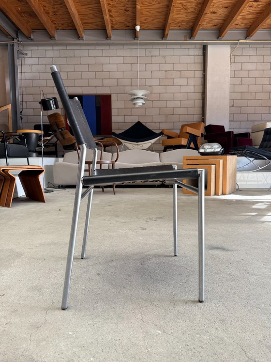 't Spectrum SE06 chair, Martin Visser – Eetkamerstoelen, Leer, Metaal (photo 4 of 11)