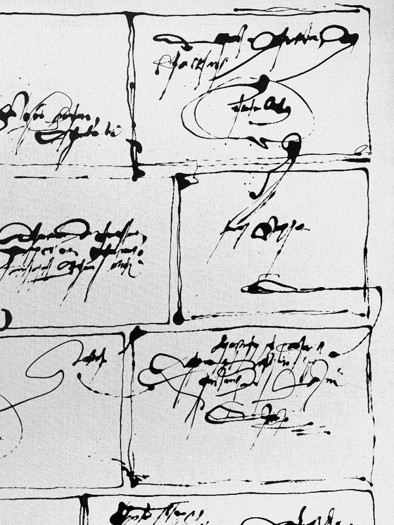 Image 1 of Robert Detheux (1932-2010) Immense painting on canvas from 1984 "Anecdotes without images" 160cm x 120cm