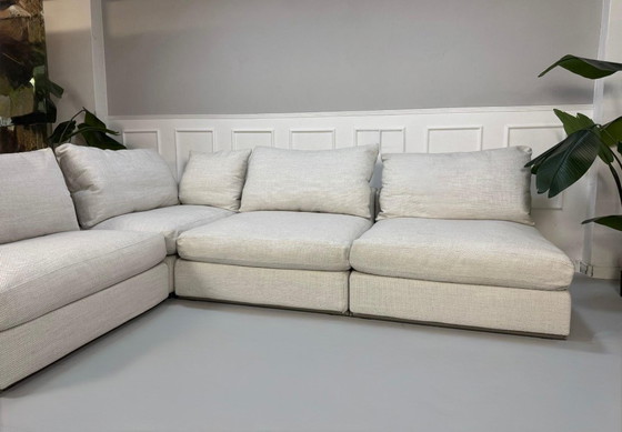 Image 1 of Divano angolare in tessuto bianco Flexform Groundpiece Designer
