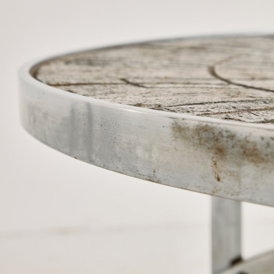 Image 1 of MK11840 Steel coffee table with stone top by Edel Hegedal for L. Hjorth