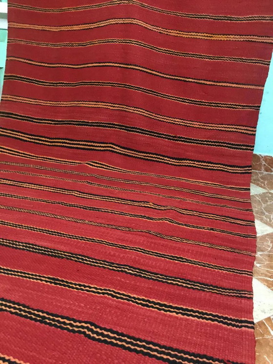Tappeto berbero rosso vintage 370cm×187cm – Tappeti, Wool, Cotton (photo 10 of 11)