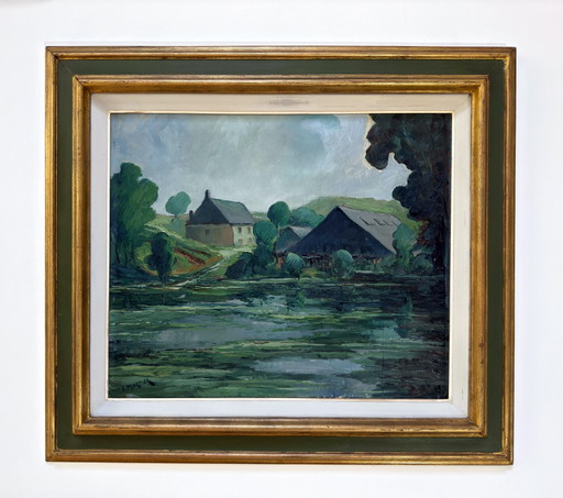 Emile Mortier (1892-1977) - Sommertag vor dem Sturm. C1940S.