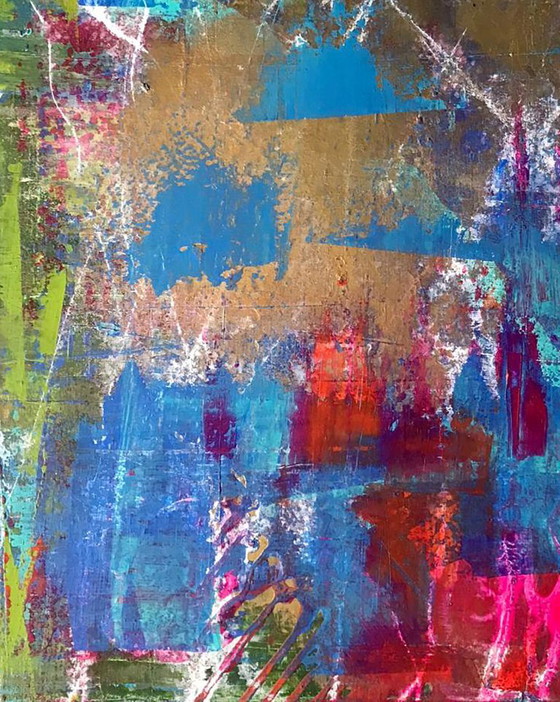 Original Acrylic Painting Abstract Expressionism Start – Paintings & Drawings, Canvas (photo 6 of 7)