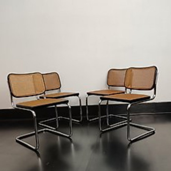 Image 1 of Set di quattro sedie B32 di Gavina della fine degli anni '60