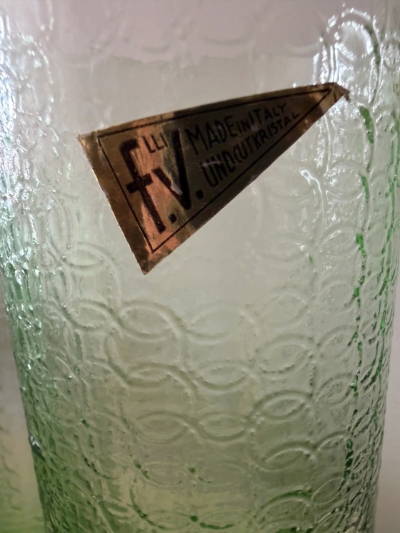 Fidenza Vetraria Carafe and Glass Set – Glass & Decanter, Mid Century Modern (photo 4 of 6)
