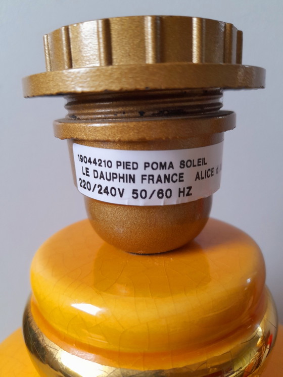 Image 1 of Lámpara de cerámica con esmalte craquelado, Le Dauphin, 1980.