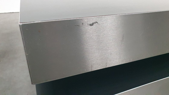 Vintage Roche Bobois Willy Rizzo Attr Salontafels 70s Design – lamine, Metal (photo 19 of 23)