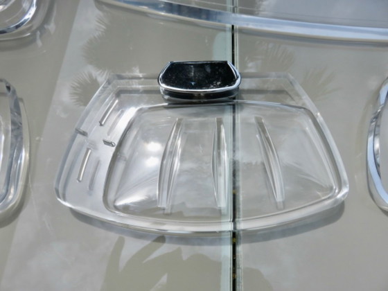 Image 1 of Bathroom set in lucite and chrome-plated brass, "Pangaud Collon" edition, France, 1970s