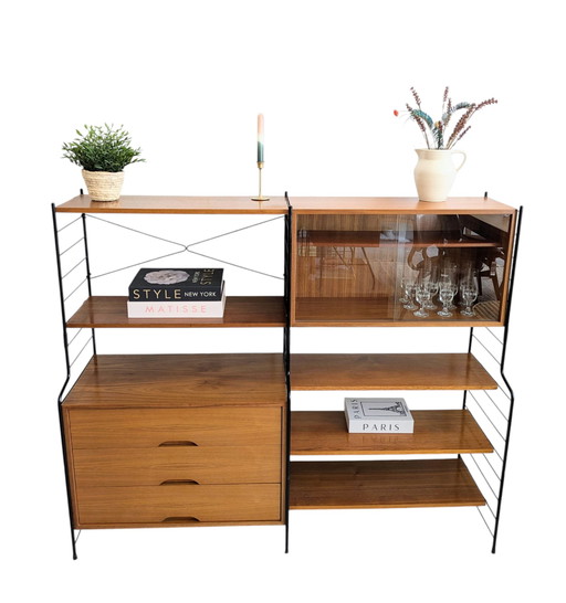 Vintage modulair,vrijstaand wandmeubel WHB 