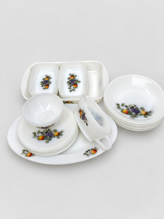 Arcopal set da portata vintage – 17 pezzi – decoro di frutta – arcopol, Stoviglie, Glass (photo 2 of 9)