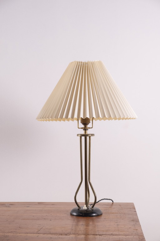 Lampe de table danoise en laiton, 1950 Danemark