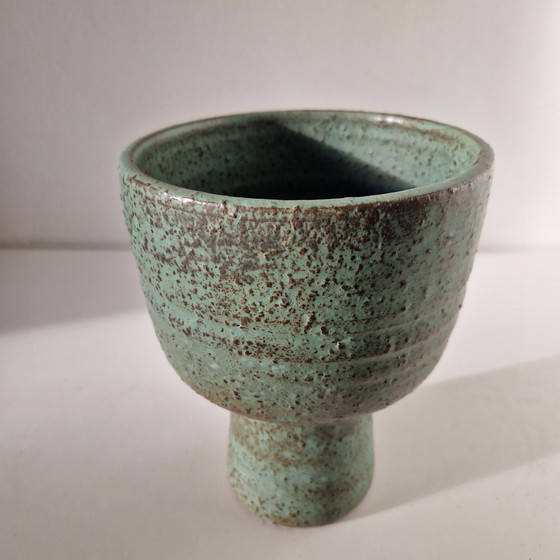 Image 1 of Mobach Vintage vaso da fiori su piede vaso da fiori in ceramica design anni '60