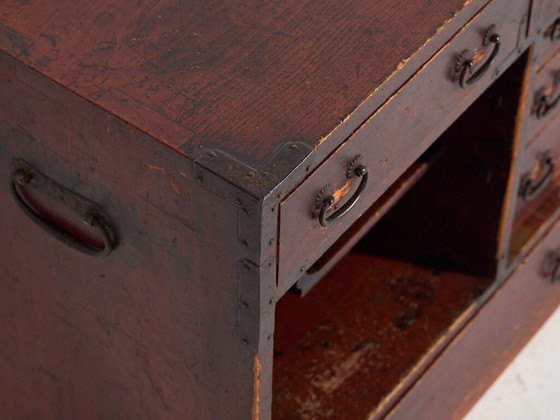 Antique Japanese cedarwood choba-dansu, Meiji/Taishō period (c. ) #45 – Chest of drawers, Cast Iron (photo 35 of 40)