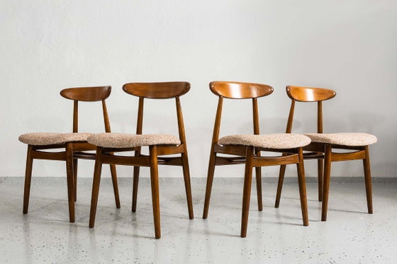 Vintage eetkamerstoelen van ZFM, jaren 60, set van 4 – Wood (photo 3 of 18)