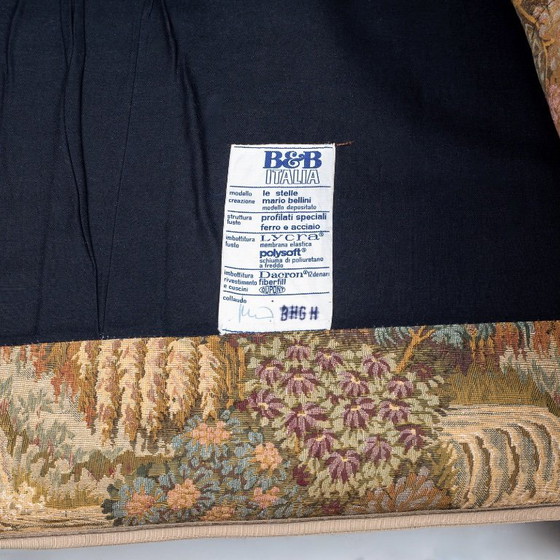 Image 1 of Een paar fauteuils van jacquardstof, Mario Bellini, "Le stelle" B&B Italia, 1970