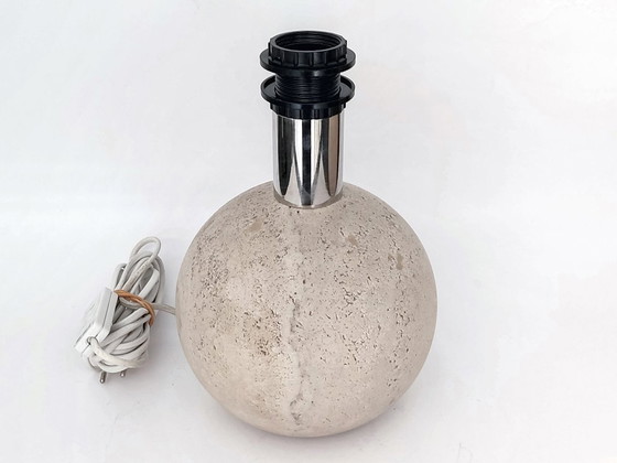 Image 1 of travertine table lamp Italy 1970s