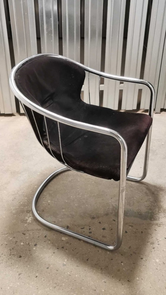 Image 1 of Gastone Rinaldi voor Fasem Italy eetkamerstoelen, jaren 80