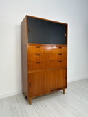 1960s Danish Teak Cabinet – Mid-Century Three-Piece Storage Unit with Drawers & Sliding Doors