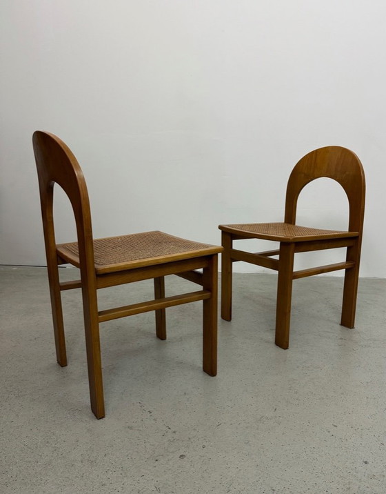 Image 1 of 6x 'Arcadia' stoelen van A. Caraceni, Italië jaren 70