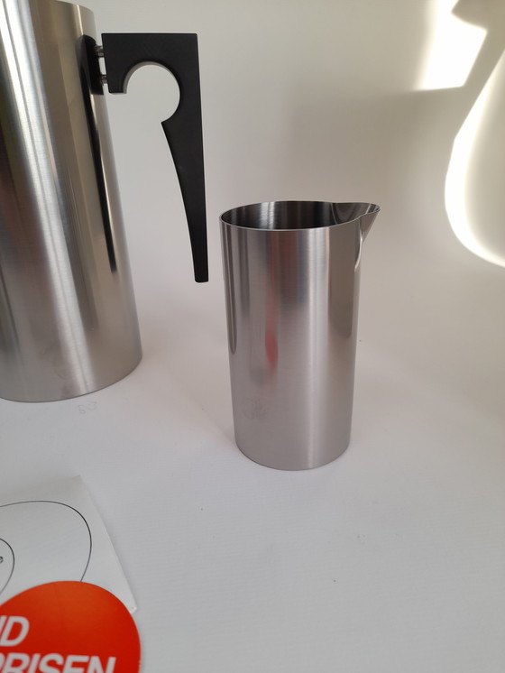 Image 1 of New Arne Jacobsen Coffee Maker, Creamer and Sugar Set for Stelton