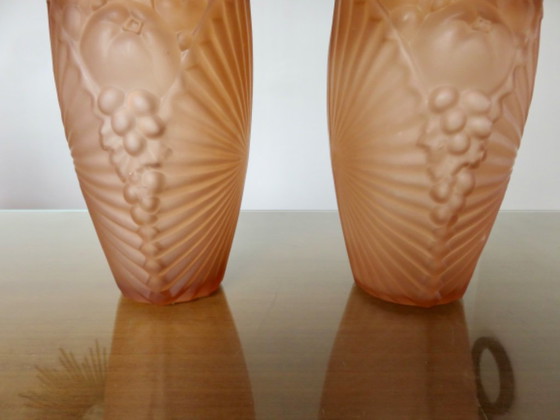 Coppia di Vasi Art Déco, Firmati Souchon Neuvesel, Francia, 1940 – Glass (photo 2 of 11)