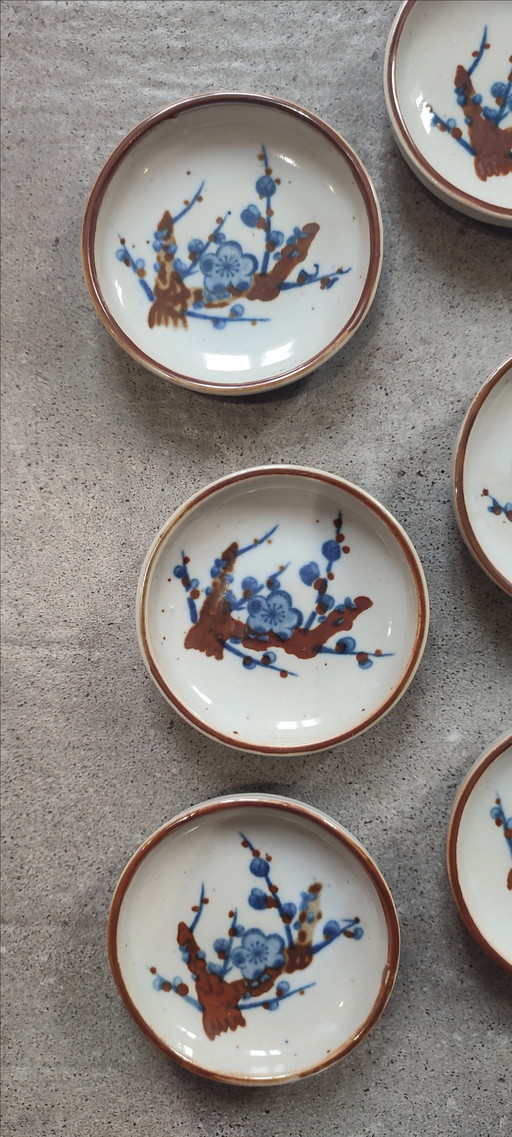 Cuencos japoneses vintage "Mamezara", firma Crown