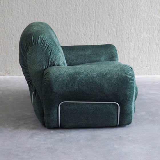 Italiaanse Mid-Century Modern Fauteuil – Textile, Chrome (photo 7 of 17)