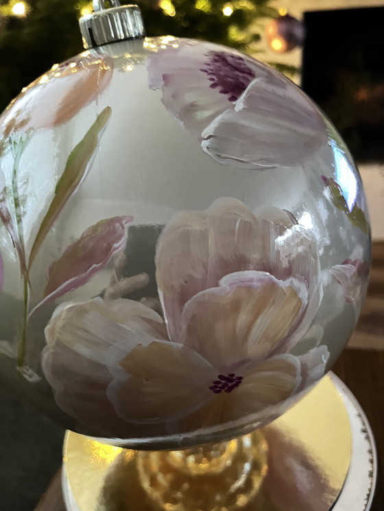 Image 1 of Hand-painted LARGE Christmas ball