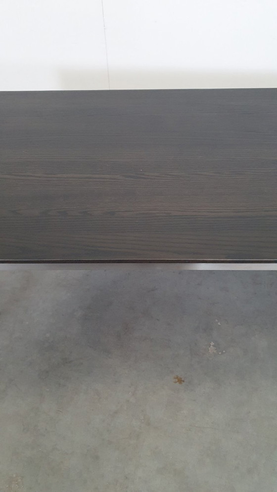Image 1 of Arco Tisch aus reiner Eiche, geräuchertem Edelstahl, niederländisches Design, 210 x 90