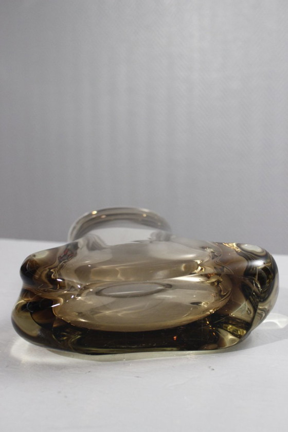 Image 1 of Miloslav Klinger & Zelezny Brod Sklo - Large smoked Sommerso vase 1970s