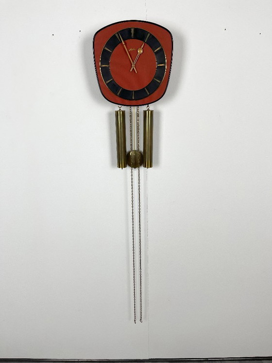 Image 1 of Junghans wall clock pendulum clock Mid - Century Vintage