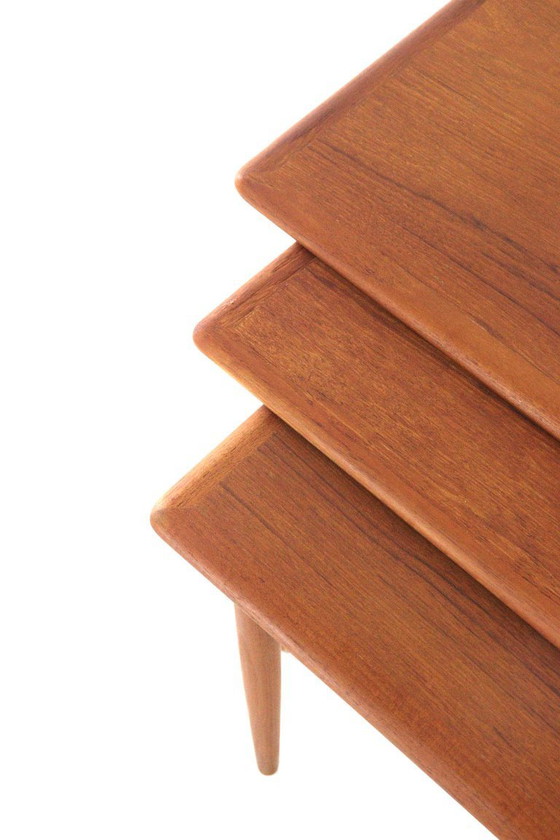 Image 1 of Set of nesting tables side tables Danish vintage