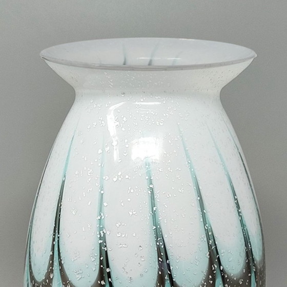 Image 1 of Luxuriöse, handgefertigte Vase aus Muranoglas aus den 1960er Jahren von Ca dei Vetrai. Hergestellt in Italien.