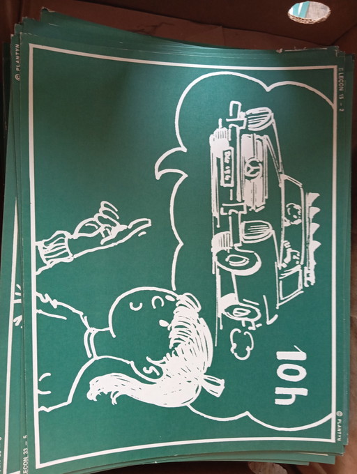 10 vintage retro oude prenten uit de jaren 50 