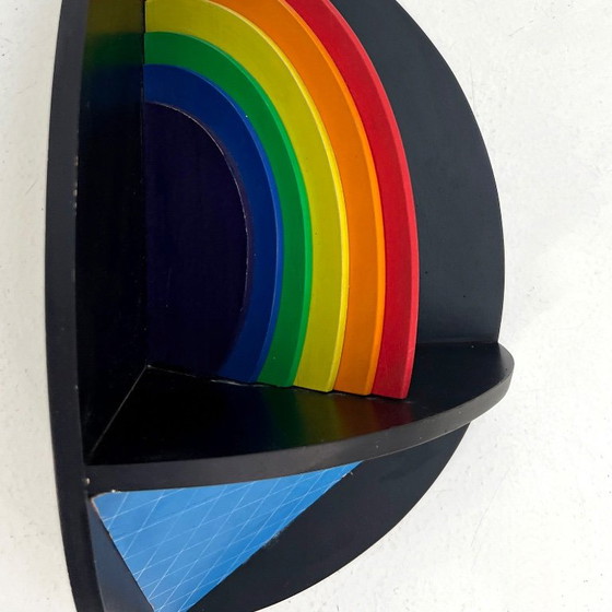 Scultura da parete “Arcobaleno” di Lucio Del Pezzo, 1977 – Arte, Plastic, Wood (photo 4 of 8)