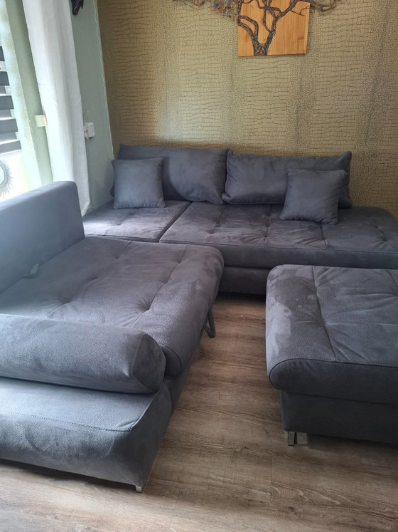 Corner/Sofa Bed, As Good As New – Corner sofas, Metal, Textile (photo 4 of 9)