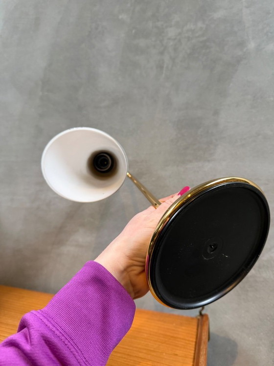 Image 1 of Lampe de bureau/lampe de table en laiton style années 50