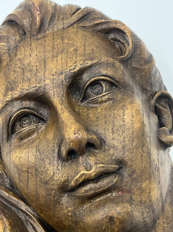 Altorelievo in Gesso Dorato L'Inspiré – Da Raoul Larche – Decorazioni murali, Ceramic (photo 3 of 10)