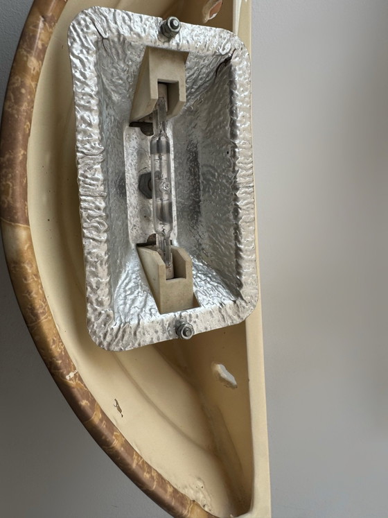 Half-shell Wall lights by Schuytener, 80s, Ceramic, Creme (photo 5 of 11)