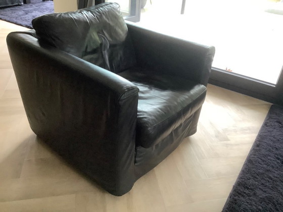 Image 1 of 2 poltrone Linteloo in pelle nera