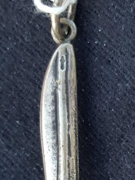 Image 1 of Jewelry: sculptural abstract pendant, silver, 1960s